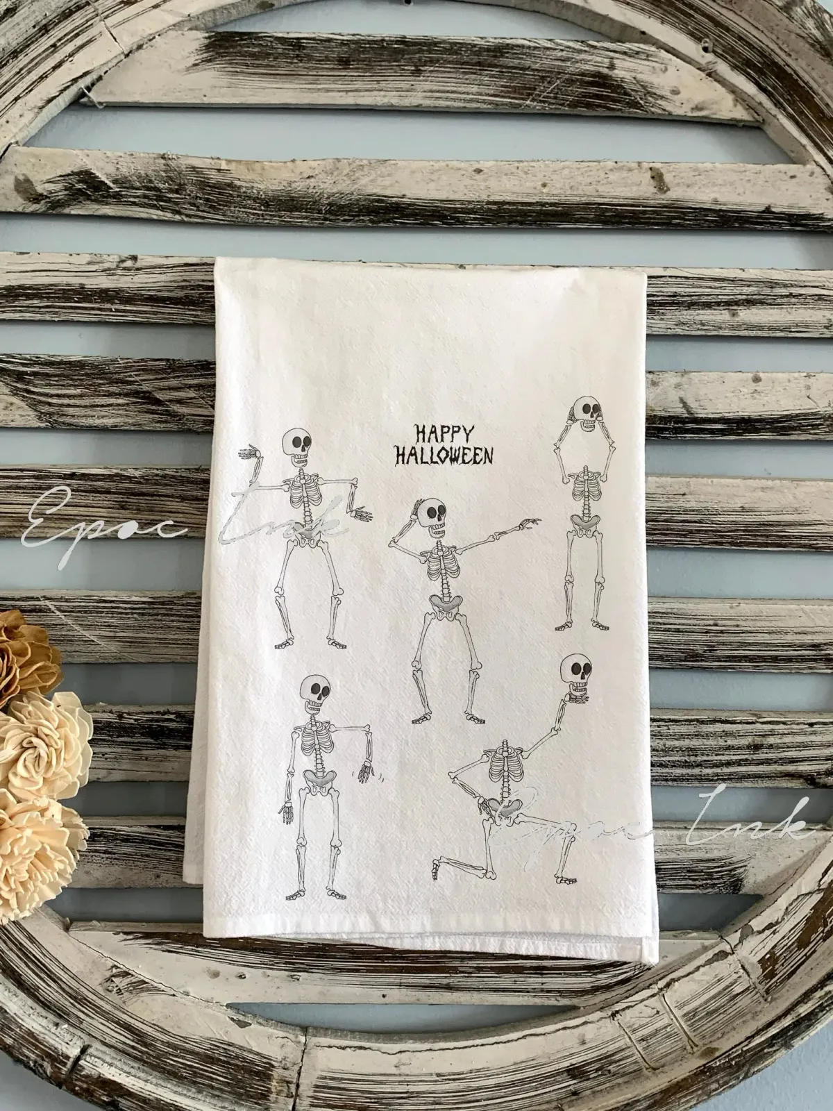 Halloween flour sack towel