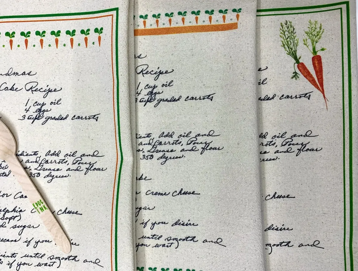 Handwritten Recipe towels set of 3