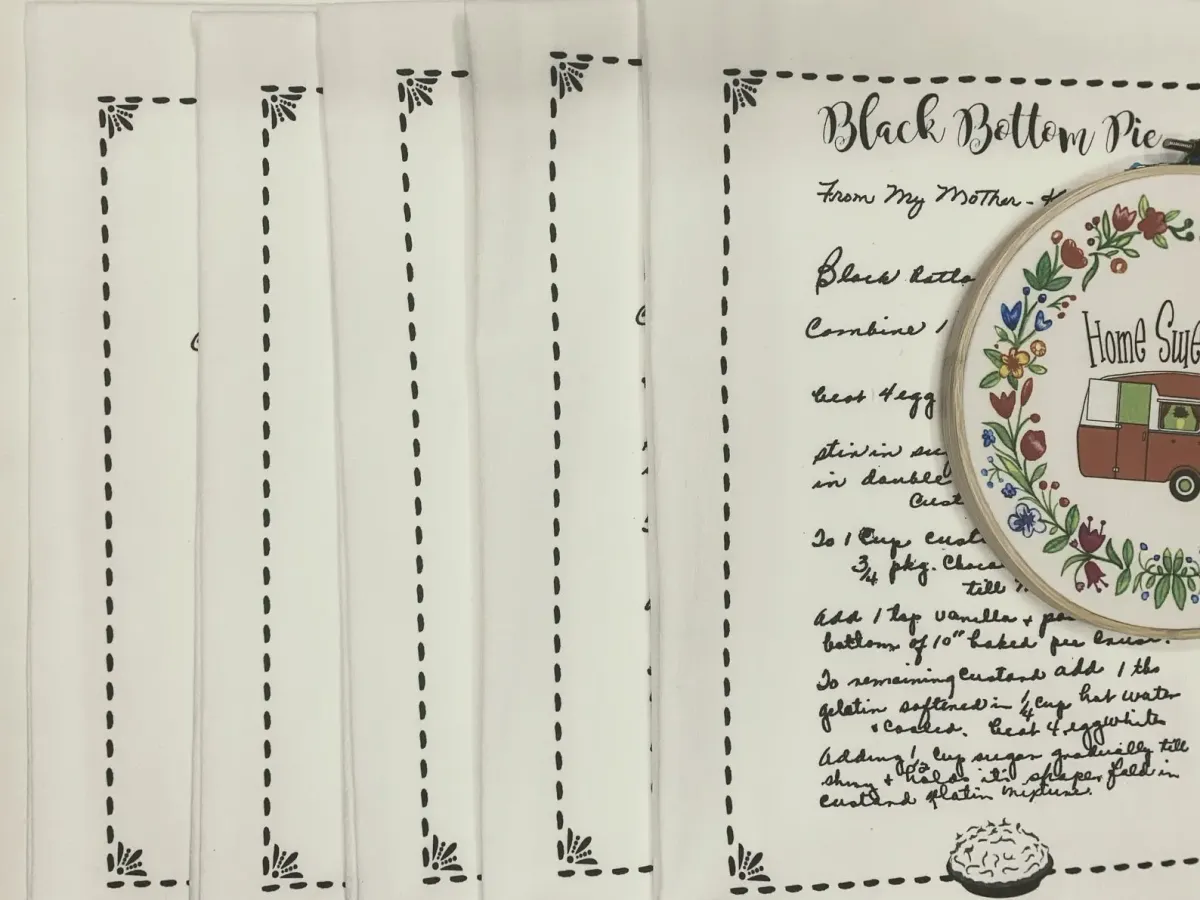 Handwritten Recipe towels set of 5