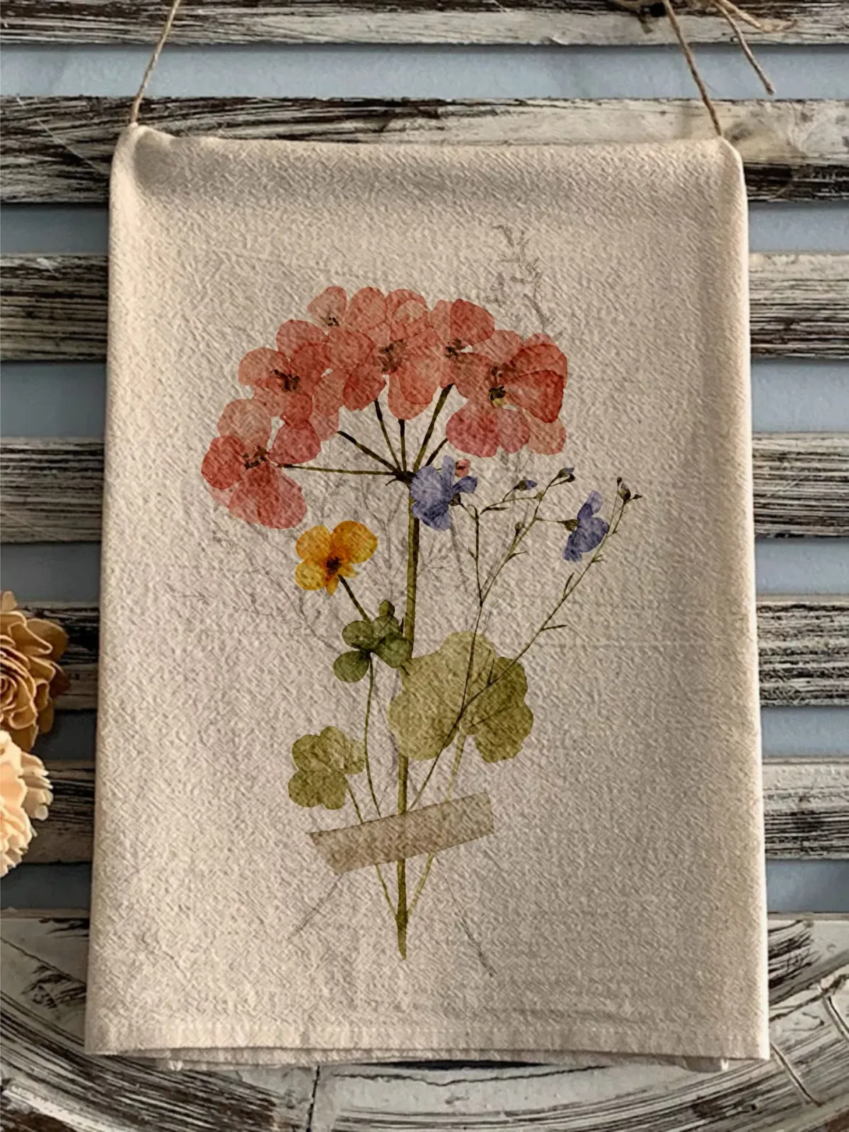 Vintage floral wildflower image